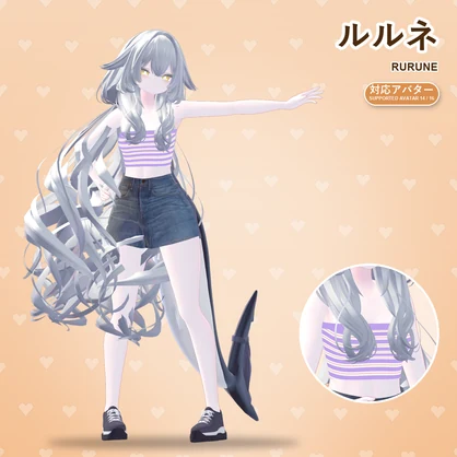 おばけとキャンディチューブトップ【16アバター対応】6カラー Ghost Candy Tube Top [VRChat/MA/lilToon/Poiyomi]