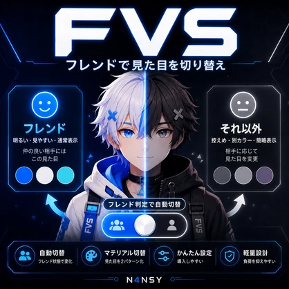 【無料】フレンド判定で見た目が変わるやつ - Friend Visual Switcher -