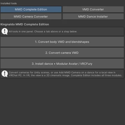 VRC MMD Converter | VMD to Anim + Camera MMD + Dance Installer