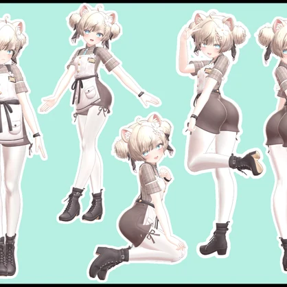 【SALE】自撮り用ポーズアニメーション50種 ～とんかつ～