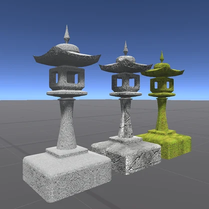 【3D屋外小物】石灯篭その5【VRChat向け】