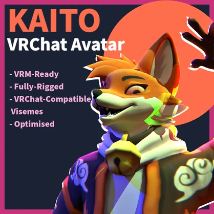 Kaito the Kitsune - VRC & VRM Avatar - v1.0