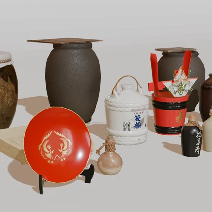 酒蔵小物 3Dモデル