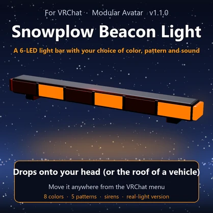 Snowplow Beacon Light - 6-LED Light Bar with Sirens [Modular Avatar]
