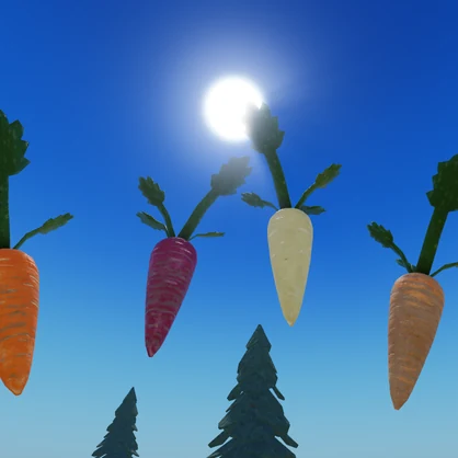 Unity＆Roblox対応！「3Dモデル」リアルな人参🥕4種セット