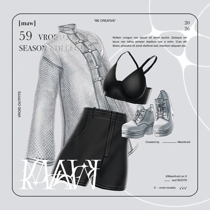 59 OUTFIT VROID by [maw]