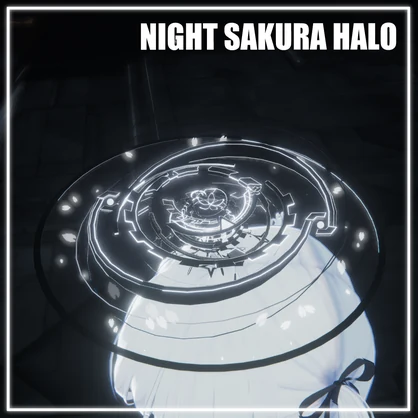 【VRChat】Night Sakura Halo 【MA設定済み】