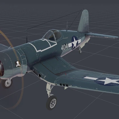 (無料)3Dモデル「ユビークル用 F4U-1A "コルセア"」