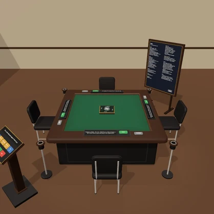 Riichi Mahjong Table | 4-Player Auto Table with CPU Players for VRChat