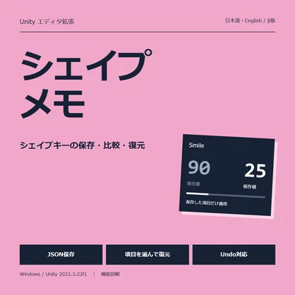 【Unityツール】シェイプメモ / Shape Memo