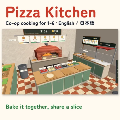 Pizza Kitchen | Co-op Cooking for VRChat Worlds, 1-6 Players