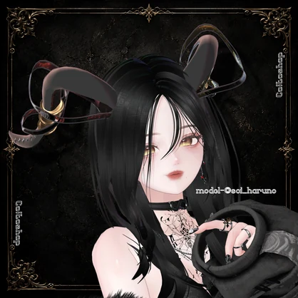 ⟡.· 月詠_Ribbon.Horn_ ⟡.·【VRC想定】