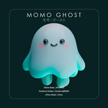 [VRChat Ready] MOMO GHOST - モモ・ゴースト - Shoulder Companion