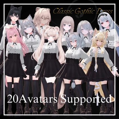 【21アバター対応】Classic Gothic Dress『ゴシック・ドレス』