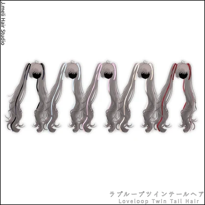 💕[22Avatars]Loveloop Twin Tail Hair / ラブループツインテールヘア