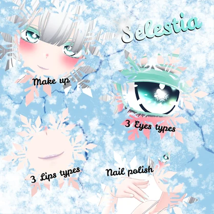[12 Avatars] Ice Queen Eye, MakeUp and Nails Textures