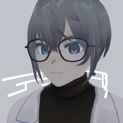 [無料]ModokiGlasses-VRChat向け/眼鏡/3Dモデル/Free