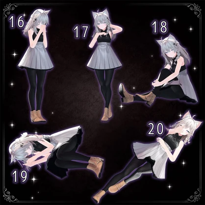 【10アバター対応】ゴシックポーズ20種　#RKR_SHOP