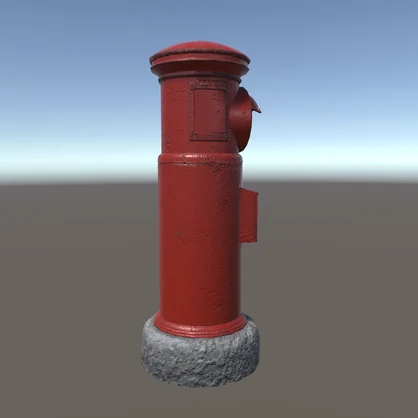 ポストの3Dモデル