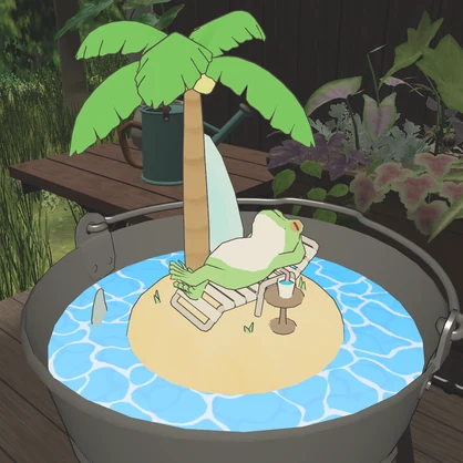 VRChat想定アバター　バケツくん(バカンス)