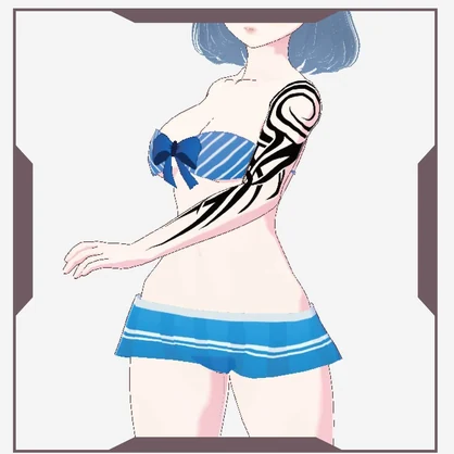 クールなトライバルタトゥーデザイン全11セット - png/ai &vroidテクスチャ
