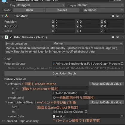 【無料】アニメーション同期システム【UdonGraph】
