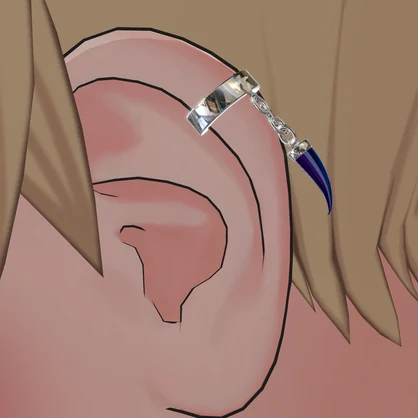 FANG LINK | チェーンイヤーカフ | VRChat 3D Accessory