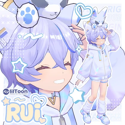【VRChat対応オリジナル3Dアバター】ルイ - Rui -【ぬいぐるみギミック】
