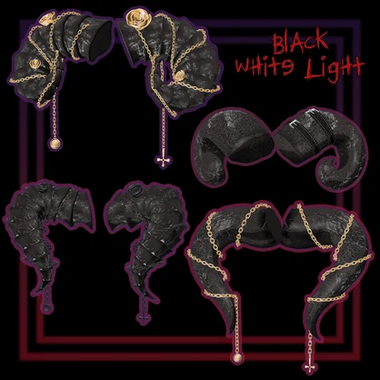 🖤「13アバター対応」🖤 4 Devil Horn, Sheep Ear, Tail