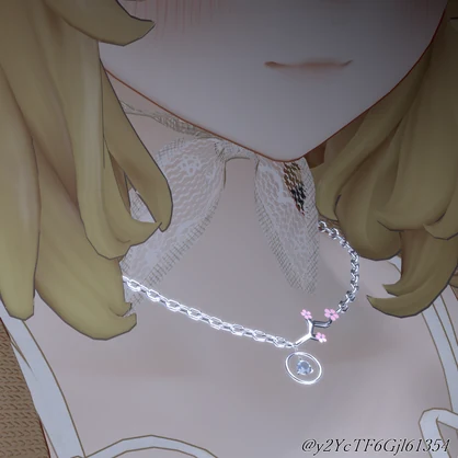 3Dモデル　ネックレス　「神楽 - 桜舞」