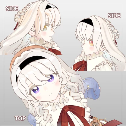 【サバラム用】ヘアバンド付き前髪