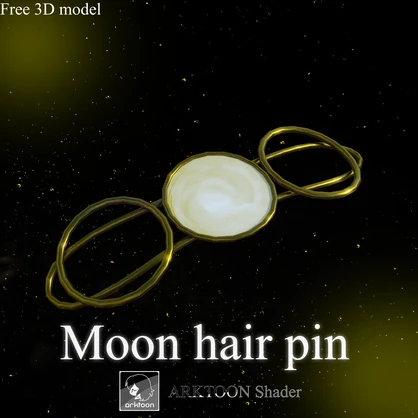 Moon Hairpin 3D FBX