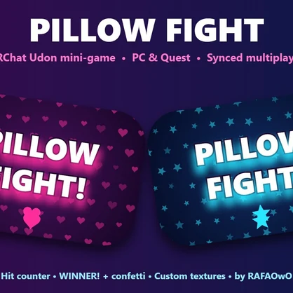 Pillow Fight【VRChat Udon / PC・Quest対応】まくら投げミニゲーム