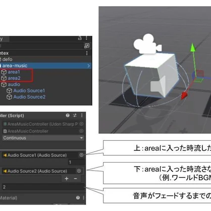 【VRChat用】エリア毎に違うBGM流すやつ
