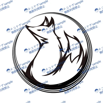 黒狐のマーク - VRoidタトゥーデカール png/ai