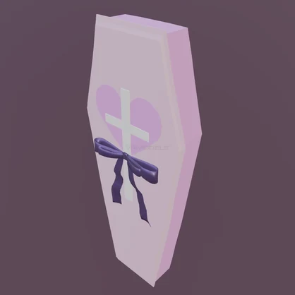 Cute Pink Ribbon Coffin