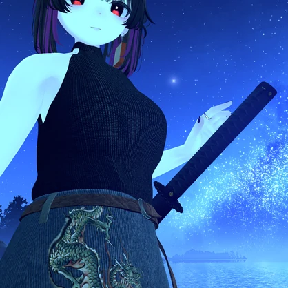 【VRChat】平家物語絵巻　緒環の事-大蛇-【デカールテクスチャ】
