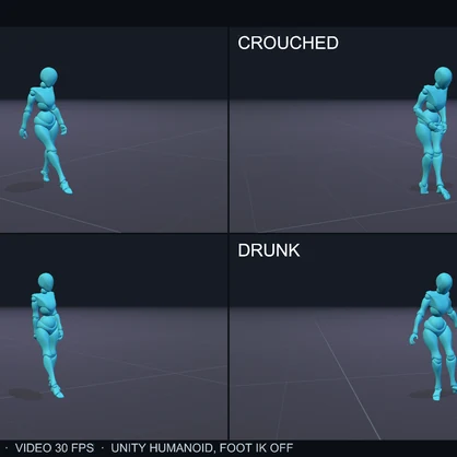 100STYLE Backward Run Pack - 100 Styles | VRChat / Unity Humanoid