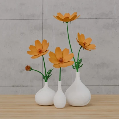 キバナコスモス　黄花秋桜　VRC対応室内装飾品～花シリーズ