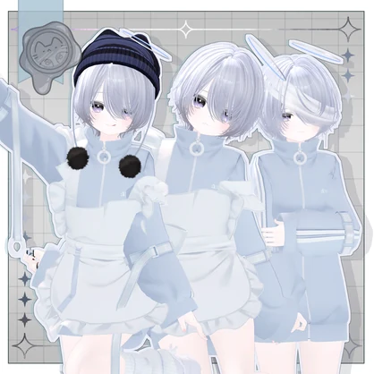 包帯病みかわショート【3Dヘアモデル】