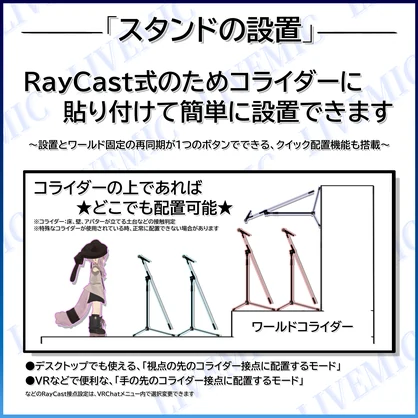 「ライブマイク-LIVEMIC-」VRChat用アバター多機能マイクギミック