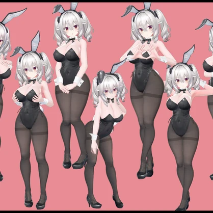 自撮り用ポーズアニメーション90種～桃～