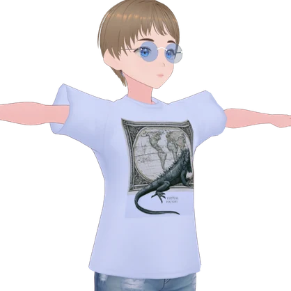 【VRChat向け】Vintage Iguana Tee ヴィンテージ イグアナTシャツ