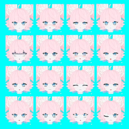 【フラップ】表情差分16種(無料3種）