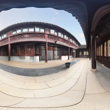 長安浐灞・青龍寺 古今交錯 360° パノラマ Skybox 10 枚セット｜実写 ×AI ハイブリッド虚实背景