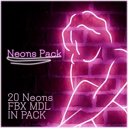 Neon Pack - ( For any Vrchat Worlds - Or 3dRenders )