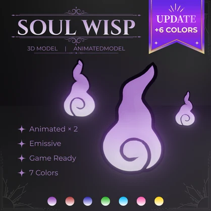 Soul Wisp ｜人魂 3Dモデル