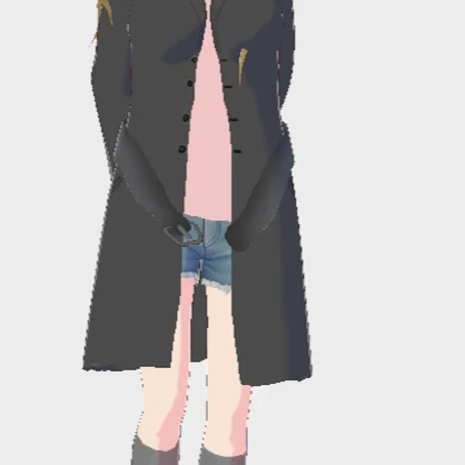 【VRoid】ロングコート＆シャツ（テクスチャ）