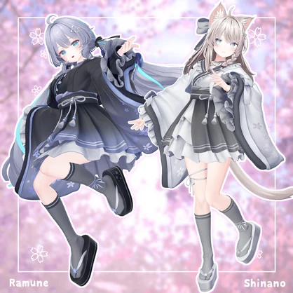 【20アバター対応】衣装モデル『和桜セーラー』