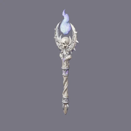 [VRChat Prop] Necromancer's Bone Rod / 【VRChat向け小物】死霊呼びのゴシックロッド